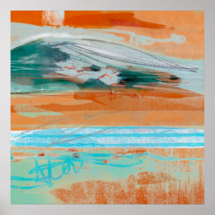 Meditation Revisit 1 - Abstract landschapsschilder Poster