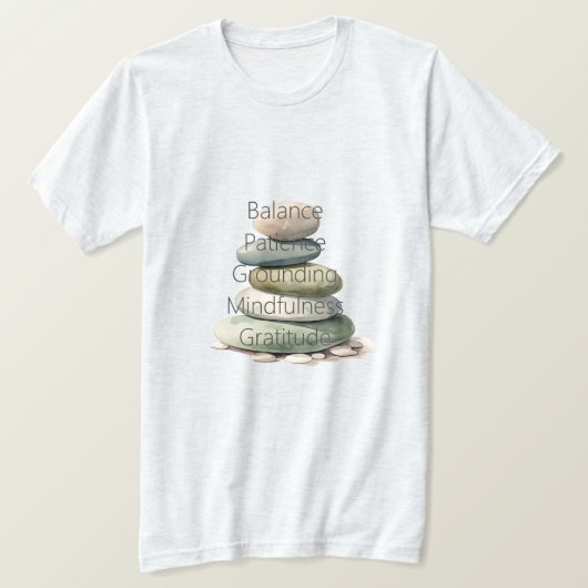 Meditation Rocks Balance Mindfulness Yoga T-shirt (Design voorkant)