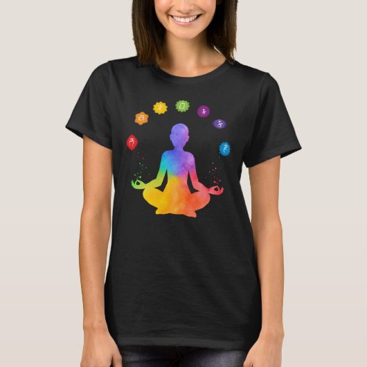 Meditation Seven Chakras Magical Spiritueel Gift T-shirt (Voorkant)