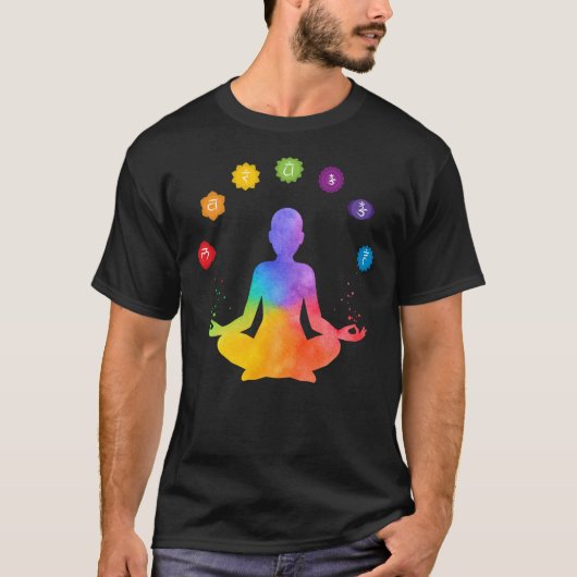 Meditation Seven Chakras Magical Spiritueel Gift T-shirt (Voorkant)
