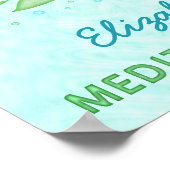 Meditation Space Blue Lotus Flower Zen | Naam Poster (Hoek)