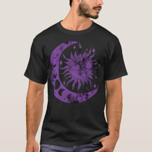 Meditation Yin Yang Sun Moon heeft Paarse probleme T-shirt