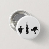 Meditation, yoga, Attitude Ronde Button 3,2 Cm (Voorkant /achterkant)