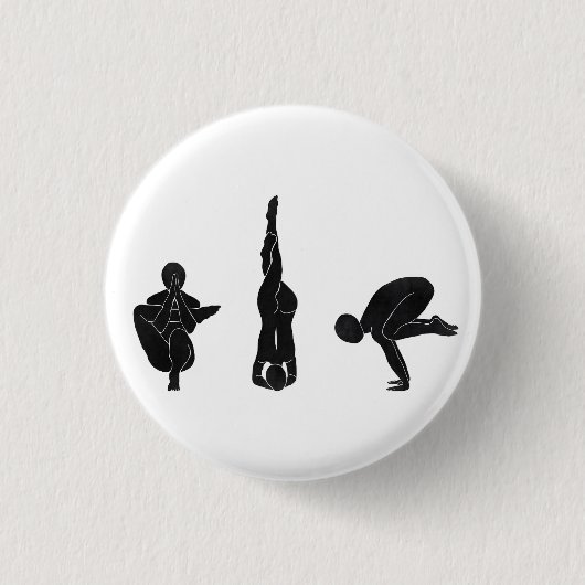 Meditation, yoga, Attitude Ronde Button 3,2 Cm (Voorkant)