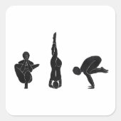 Meditation, yoga, Attitude Vierkante Sticker (Voorkant)