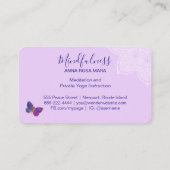 *~* Meditation Yoga Butterfly Mandala Reiki Visitekaartje (Achterkant)