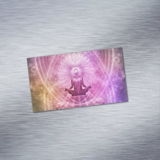 Meditation Yoga Faith Visitekaartje Magneet (Voorbeeld)