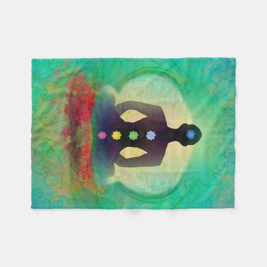 Meditation Yoga Fleece Blanket (Voorkant (Horizontaal))