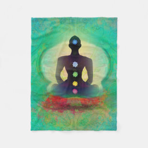 Meditation Yoga Fleece Blanket Deken