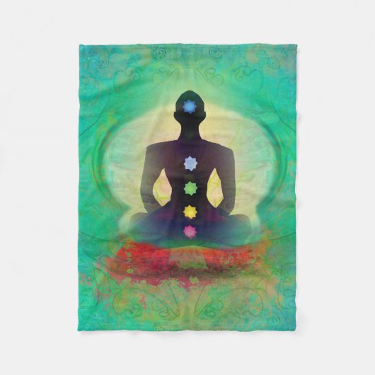 Meditation Yoga Fleece Blanket Deken (Voorkant)