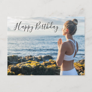 Meditation Yoga Happy Birthday Kaart