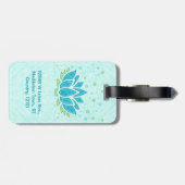 Meditation Yoga Lotus Flower Zen | Sjabloon tekst Bagagelabel (Achterkant horizontaal)