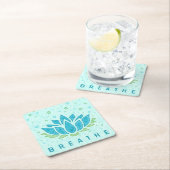 Meditation Yoga Lotus Flower Zen | Sjabloon tekst Kartonnen Onderzetters (Insitu)