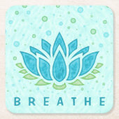 Meditation Yoga Lotus Flower Zen | Sjabloon tekst Kartonnen Onderzetters (Voorkant)