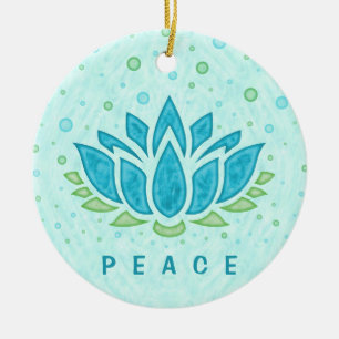 Meditation Yoga Lotus Flower Zen   Sjabloon tekst Keramisch Ornament