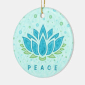 Meditation Yoga Lotus Flower Zen | Sjabloon tekst Keramisch Ornament (Links)