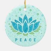 Meditation Yoga Lotus Flower Zen | Sjabloon tekst Keramisch Ornament (Achterkant)