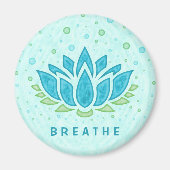 Meditation Yoga Lotus Flower Zen | Sjabloon tekst Magneet (Voorkant)