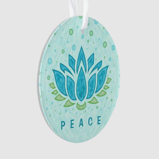 Meditation Yoga Lotus Flower Zen | Sjabloon tekst Ornament (voorkant)