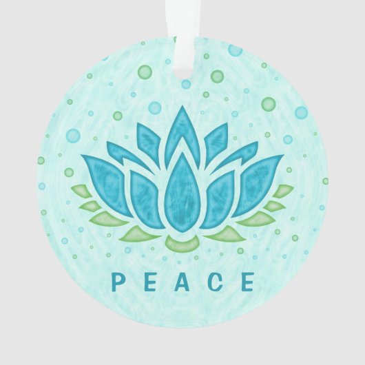 Meditation Yoga Lotus Flower Zen | Sjabloon tekst Ornament (achterkant)
