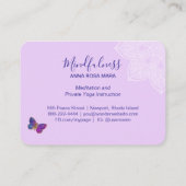 *~* Meditation Yoga Reiki. Butterfly Mandala Visitekaartje (Achterkant)