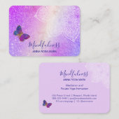 *~* Meditation Yoga Reiki. Butterfly Mandala Visitekaartje (Voorkant / Achterkant)