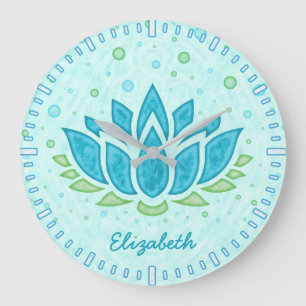 Meditation Yoga Space Blue Lotus Flower Zen   Naam Grote Klok