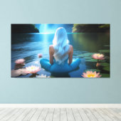 MEDITATION -YOGA - WELLNESS - CARPE DIEM CANVAS AFDRUK (Insitu (Houten vloer))