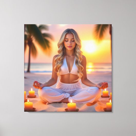 MEDITATION - YOGA - WELLNESS - CARPE DIEM CANVAS AFDRUK (Voorkant)