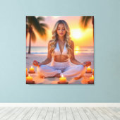 MEDITATION - YOGA - WELLNESS - CARPE DIEM CANVAS AFDRUK (Insitu (Houten vloer))