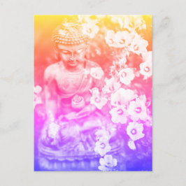 *~* Meditation Zen Buddha Meditate Floral Bold Briefkaart