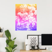 *~* Meditation Zen Buddha Meditate Floral Bold Poster (Thuiskantoor)