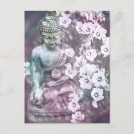 *~* Meditation Zen Buddha Meditate Floral Lavender Briefkaart