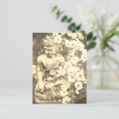 *~* Meditation Zen Buddha Meditate Flowers Gold Briefkaart (Staand voorkant)
