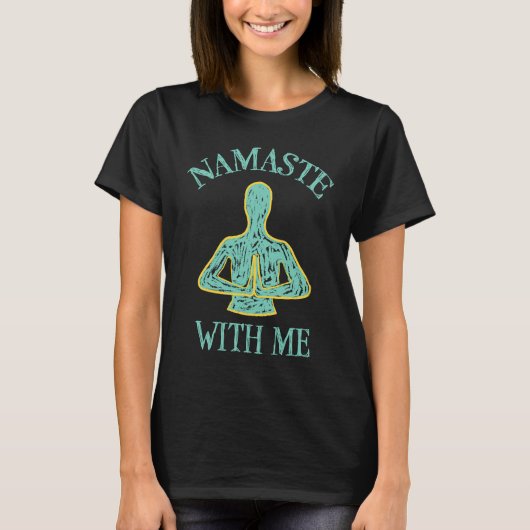 Meditation Zen Mindfulness Spiritual Buddha Namast T-shirt (Voorkant)