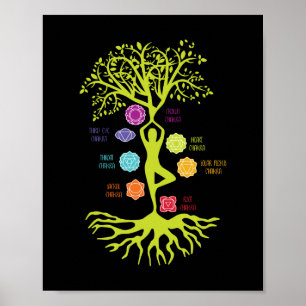 Meditation Zen Tree of Life Yoga Spiritueel Poster