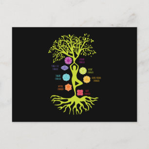 Meditation Zen Tree of Life Yoga Spiritueel Uitnodiging Briefkaart
