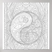 Meditative Pattern Art: Sacred Geometry Yin Yang Poster (Voorkant)