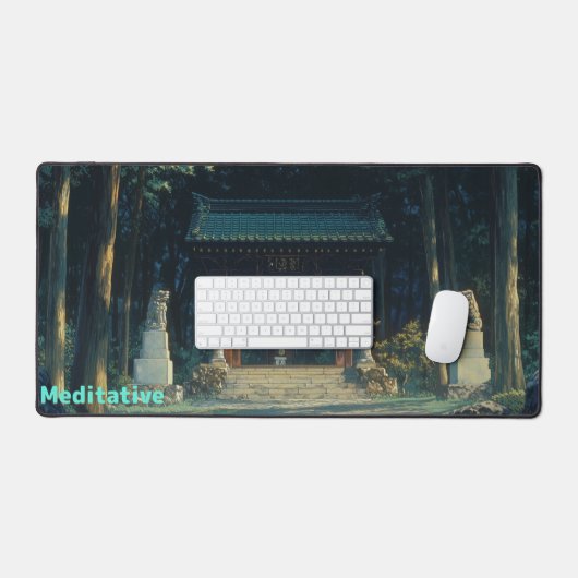 Meditative Woodland Shrine – Calm Forest Sanctuary Bureaumat (Keyboard & Muis)