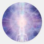 Meditator Ronde Sticker (Voorkant)