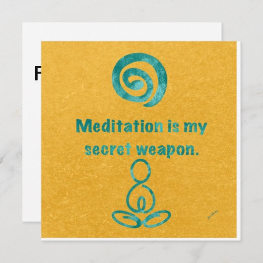 Mediteer Flat Note Kaart Notitiekaartje (Voorkant / Achterkant)