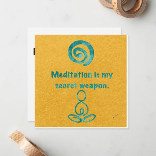 Mediteer Flat Note Kaart Notitiekaartje (Voorkant / Achterkant in situ)