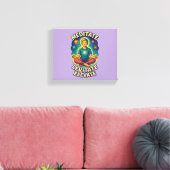 "Mediteer. Leviteren. Verhoog." – Kosmische energi Canvas Afdruk (Insitu (Woonkamer))