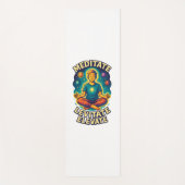 "Mediteer. Leviteren. Verhoog." – Kosmische energi Yogamat (Voorkant)