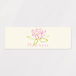Mediteer Lotus Bloem / Waterlelie Illustratie Labels