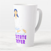 Mediteer voor altijd latte mok (Rechterhoek)