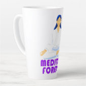 Mediteer voor altijd latte mok (Linkerhoek)