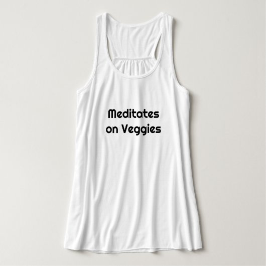 Mediteert op Veggies Tanktop (Design voorkant)