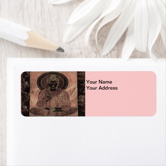 Mediteren Buddha4 Retouradreslabel Etiket (Insitu)