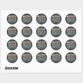 Mediteren Dagelijkse Kat Ronde Sticker (Vel)